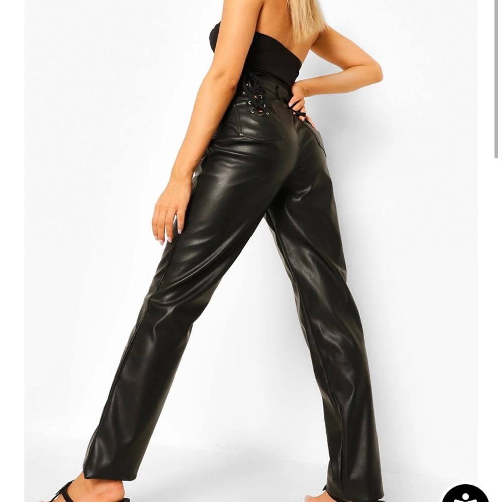Black leather pants